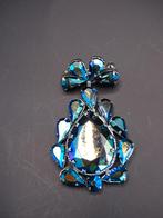 Broche/pendentif vintage - cristaux irisés - années 1950, Enlèvement ou Envoi, Broche
