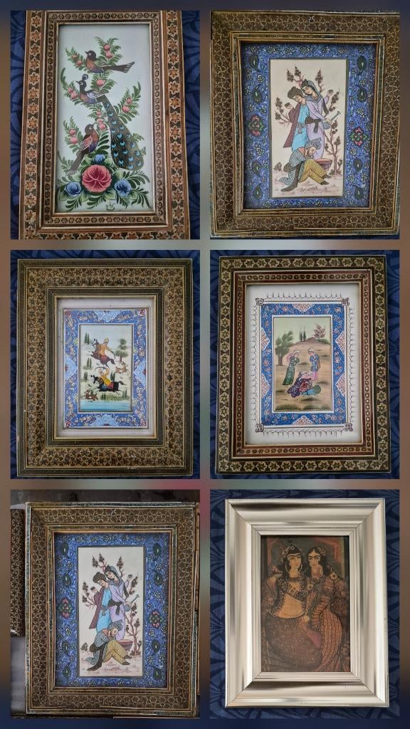 LOT van Perzisch miniaturen, Antiek en Kunst, Ophalen of Verzenden