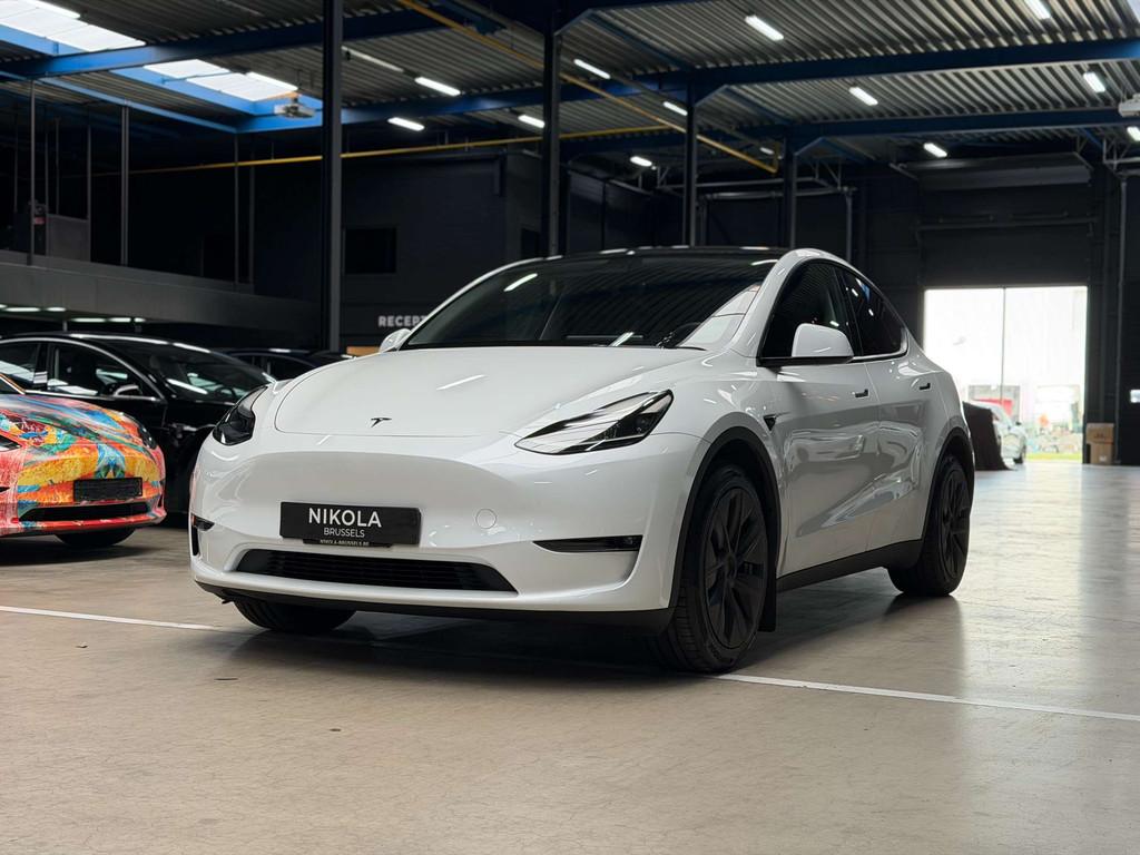 Tesla Model Y LONG RANGE - AWD - HIGHWAY AUTOPILOT, Auto's, Tesla, Zwart, Wit, 5 zetels, SUV of Terreinwagen