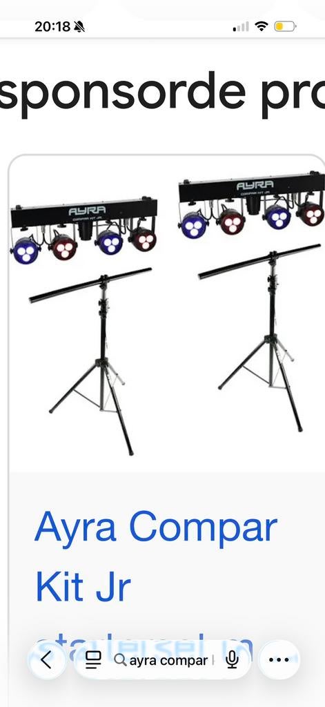 2x ayra compar kit junior zoals nieuw, TV, Hi-fi & Vidéo, Photo | Studio photo & Accessoires, Comme neuf, Enlèvement