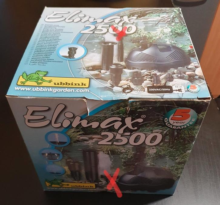Pompe fontaine étant ubbink elimax 2500, Jardin & Terrasse, Accessoires pour étangs, Neuf, Pompe de bassin, Enlèvement