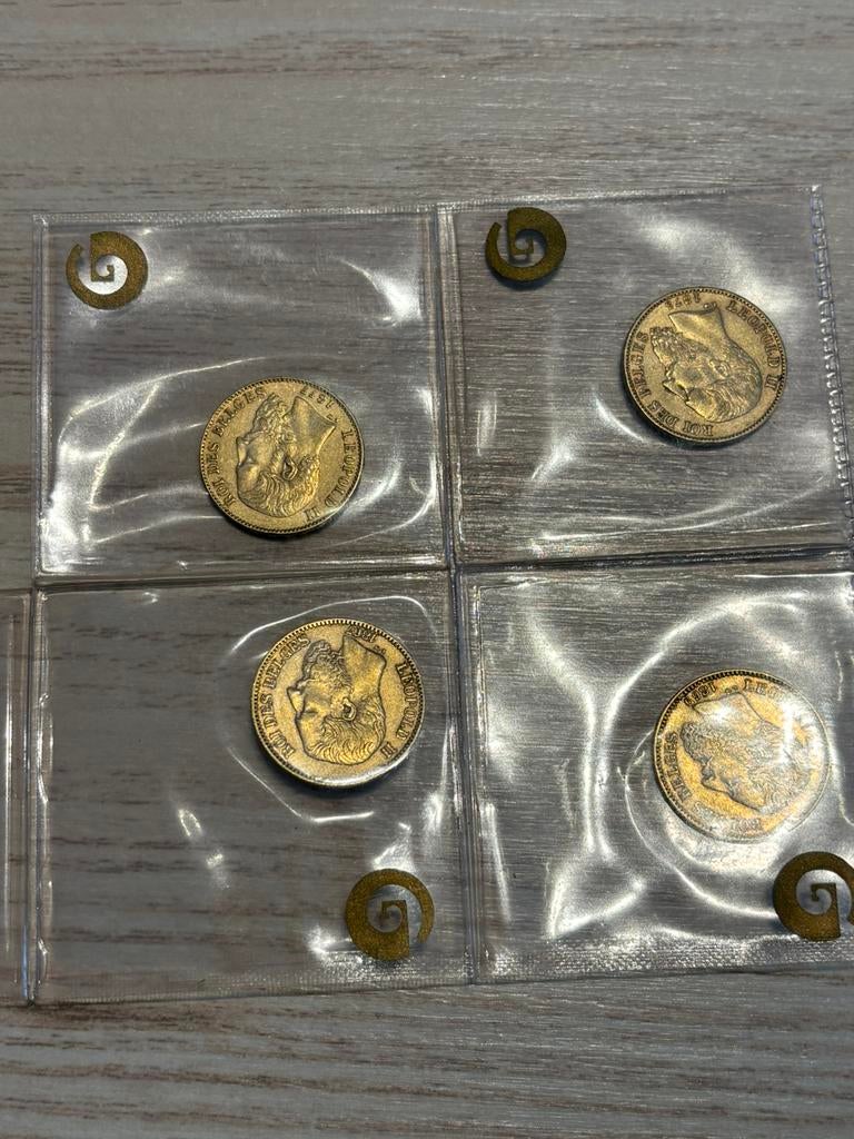 gouden 20 Frank Leopold II – Stuksprijs per munt., Ophalen, Goud