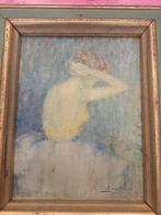 Lucien Boulier houtschilderij, Antiek en Kunst, Ophalen of Verzenden