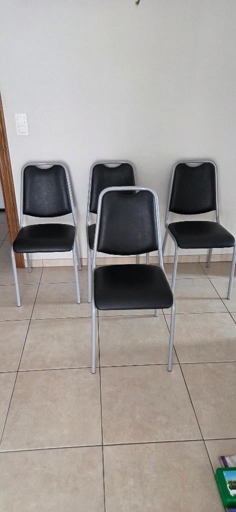 Lot de 4 chaises robustes, Maison & Meubles, Chaises, Enlèvement, Comme neuf, Métal