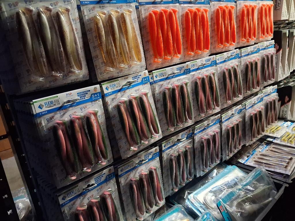 169 verpakkingen...Partij Flexi Fix Softbaits (90 en 120mm), Watersport en Boten, Hengelsport | Algemeen, Ophalen of Verzenden