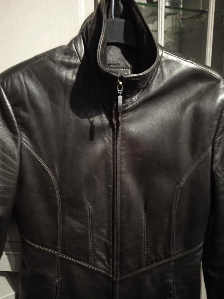 Prachtige lams lederen damesmantel donkerbruin. Maat medium, Kleding | Dames, Jassen | Winter, Zo goed als nieuw, Overige kleuren