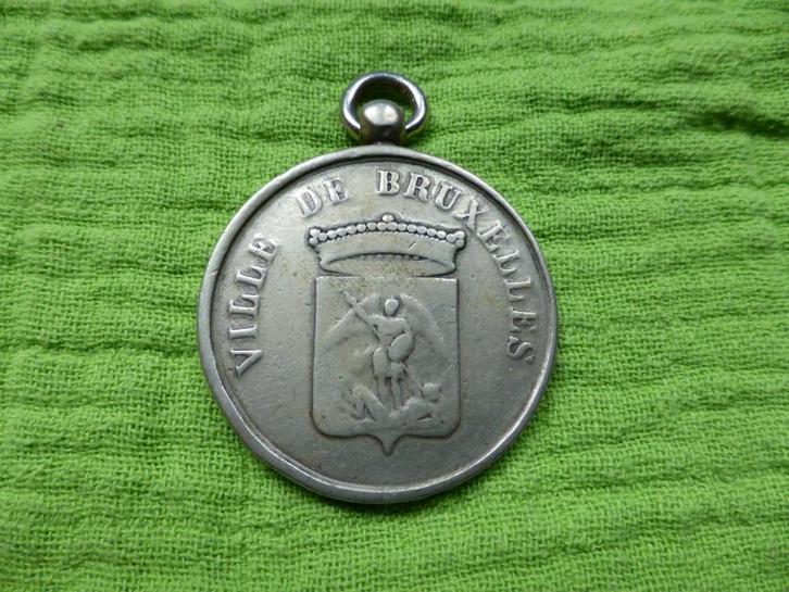 Dienstpenning Agent Politie BRUSSEL (P2), Verzamelen, Militaria | Algemeen, Rijkswacht, Lintje, Medaille of Wings, Ophalen of Verzenden