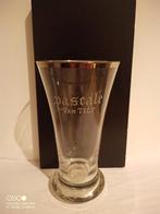 Oud acide / gezuurd bierglas Pascale Van Tilt zilveren rand, Verzamelen, Ophalen of Verzenden, Zo goed als nieuw, Glas of Glazen