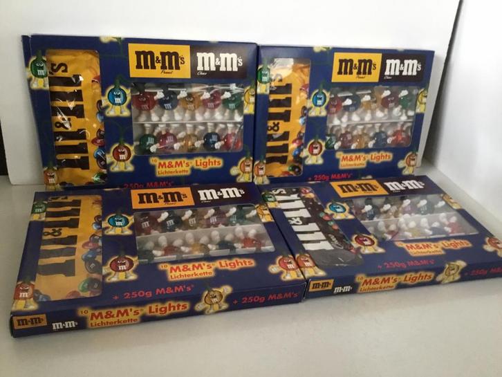 M&m’s lichtjes kerst collectorsitem 2000 (3pak), Diversen, Kerst, Zo goed als nieuw, Ophalen of Verzenden