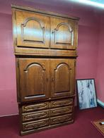 Meuble 3 pièces en chêne (mauvais ordre sur la photo), Enlèvement, Comme neuf, Chêne, Avec tablette(s)