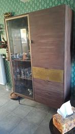 Volhouten vitrinekast, Ophalen, Gebruikt, 100 tot 150 cm, 150 tot 200 cm