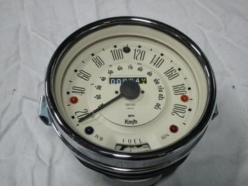 Compteur central COOPER S 200 km/h blanc/Magnolia, CLASSIC M, Enlèvement, Neuf, Rover