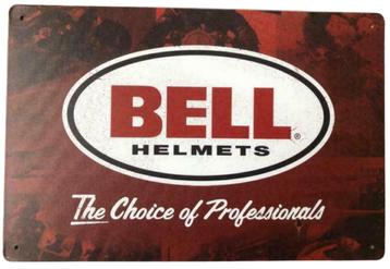 Metalen BELL HELMETS vintage look wandplaat - 20x30cm beschikbaar voor biedingen