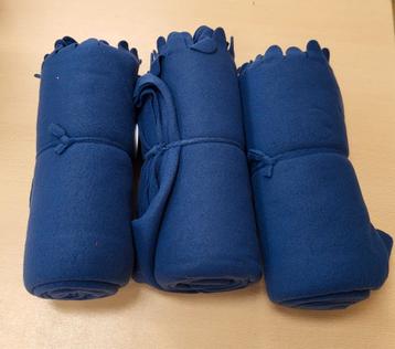 Fleece deken donkerblauw 1,5m x 1,5 m - 7 stuks beschikbaar voor biedingen