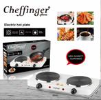 Cheffinger CF-EHD1000 Dubbele Elektrische Kookplaat – 1000W, Ophalen of Verzenden, Nieuw
