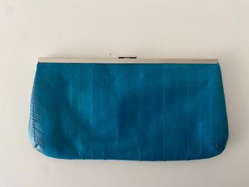 Turquoise Essentiel handtas / envelope clutch