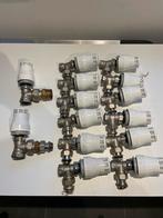 Comap thermostatische radiatorkraan + koppen, Doe-het-zelf en Bouw, Verwarming en Radiatoren, Ophalen, Zo goed als nieuw