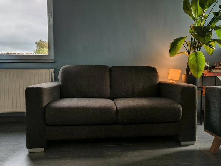 Zetel tweepersoons, Huis en Inrichting, Zetels | Zetels, Gebruikt, Rechte bank, Tweepersoons, 150 tot 200 cm, 75 tot 100 cm, Stof