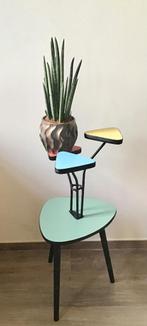 Vintage plantentafel in kleurrijk formica, jaren’50/60, Enlèvement ou Envoi, Comme neuf, Bois, Vintage