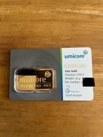 Lingot 20 gr or pure 24k Umicore sous blister, Postzegels en Munten, Ophalen, Goud