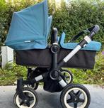 Bugaboo Donkey Twin buggy petrolblauw, Kinderen en Baby's, Kinderwagens en Combinaties, Gebruikt, Verstelbare duwstang, Bugaboo