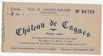 Ticket d'Entrée Château de Cagnes (Cagnes-sur Mer) N 06729, Tickets & Billets, Collection