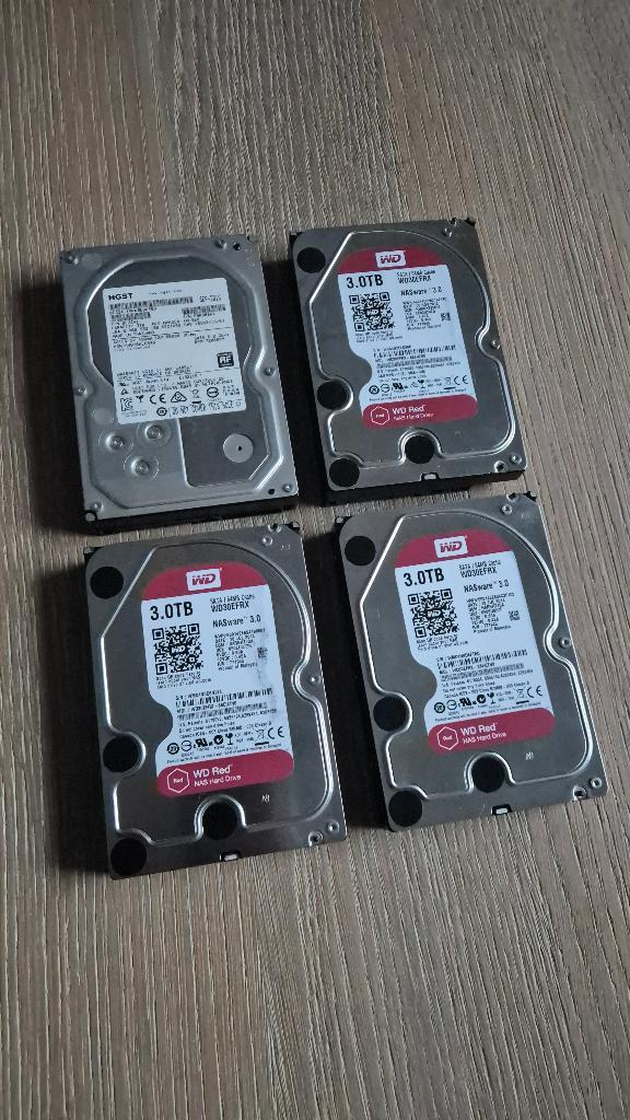 3TB Harde Schijven (4 stuks), Informatique & Logiciels, Disques durs, Utilisé, Enlèvement