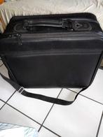 mallette en cuir noir pour ordinateur portable max 34 cm, Informatique & Logiciels, Comme neuf, Porte-document, Enlèvement, 14 pouces