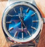 Rolex automatique Air King 1998 bleue. Superbe, Handtassen en Accessoires, Horloges | Heren, Zo goed als nieuw, Zilver, Rolex