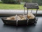 Vintage houten boot gemaakt van takjes voor doopsuiker = 4€, Ophalen of Verzenden