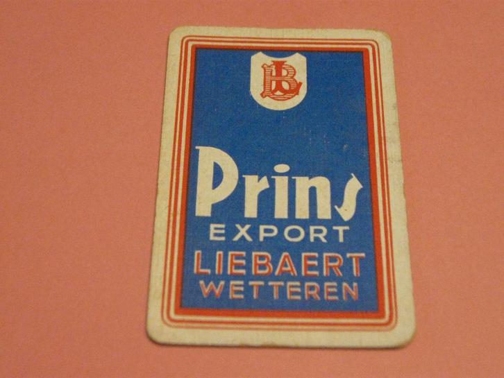 Oude speelkaart Brouwerij Liebaert , Wetteren (129), Verzamelen, Speelkaarten, Jokers en Kwartetten, Zo goed als nieuw, Speelkaart(en)