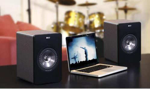 KEF X300A  Enceintes amplifiées, une paire., Audio, Tv en Foto, Luidsprekerboxen, Gebruikt, Front, Rear of Stereo speakers, 60 tot 120 watt
