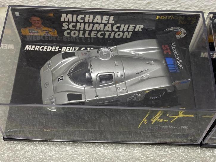 MB C11 + C291 LM "Michael Schumacher Collection" Editie 64, Hobby en Vrije tijd, Modelauto's | Overige schalen, Zo goed als nieuw