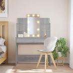 Kaptafel met LED-verlichting 96x40x142 cm grijs sonoma, Verzenden, Nieuw, Grijs