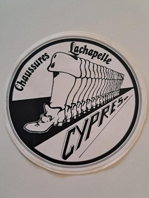 Vintage Sticker - Chaussures Lachapelle - Cypres, Verzamelen, Stickers, Zo goed als nieuw, Merk, Ophalen of Verzenden