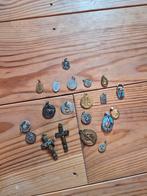 Set religieuze medailles voor halsketting., Ophalen of Verzenden, Zilver