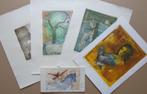 ANDRE GOEZU / LOT 5 STUKS / KLEURETS-AQUATINT / 32x25cm SIG, Ophalen of Verzenden