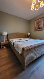 Bed 180 x 200 + 2 x Auping verstelbare spiraalbodem, Huis en Inrichting, Ophalen, Overige materialen, Beige, Tweepersoons