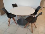 Ronde tafel met stoelen, Huis en Inrichting, Tafels | Eettafels, Ophalen, Zo goed als nieuw