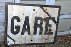 Oude metalen bord  GARE, Ophalen