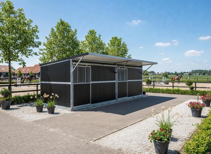 Mobiele verhuurstal | Compleet gemonteerd | Direct te huur, Dieren en Toebehoren, Stalling en Weidegang, Opfok, Stalling, Weidegang