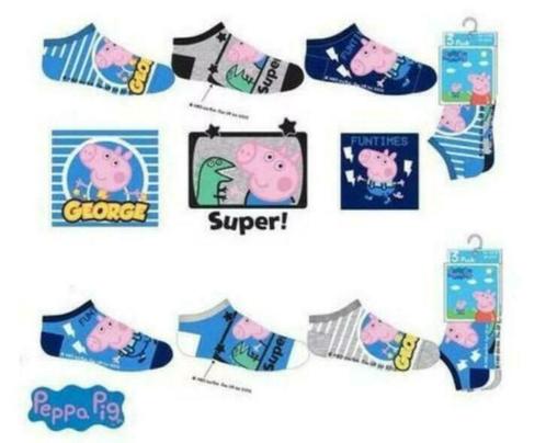 Peppa Pig Sneakersokken George - 3 paar, Kinderen en Baby's, Kinderkleding | Schoenen en Sokken, Nieuw, Sokken, Jongen, Ophalen of Verzenden