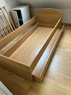 een persoonsbed, Ophalen, 90 cm, Eenpersoons, Bruin