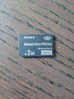 Sony Memory Stick PRO Duo 2 GB (Mark2) – met opbergdoosje, Audio, Tv en Foto, Foto | Geheugenkaarten, Ophalen of Verzenden, Zo goed als nieuw