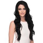 Lace pruik zwart lang haar zonder pony Laurel kleur 1, Verzenden, Nieuw