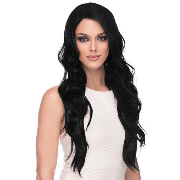 Lace pruik zwart lang haar zonder pony Laurel kleur 1, Handtassen en Accessoires, Uiterlijk | Haarverzorging, Nieuw, Verzenden