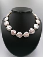 Collier de perles d'eau douce en forme de pièce de monnaie., Bijoux, Sacs & Beauté, Colliers, Avec pierre précieuse, Argent, Envoi