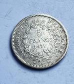 5 francs 1877 A - Hercule III République, Ophalen of Verzenden, Zilver