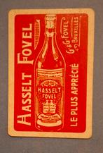 Fovel Hasselt au genièvre. Bruxelles. Carte à jouer, Collections, Enlèvement ou Envoi