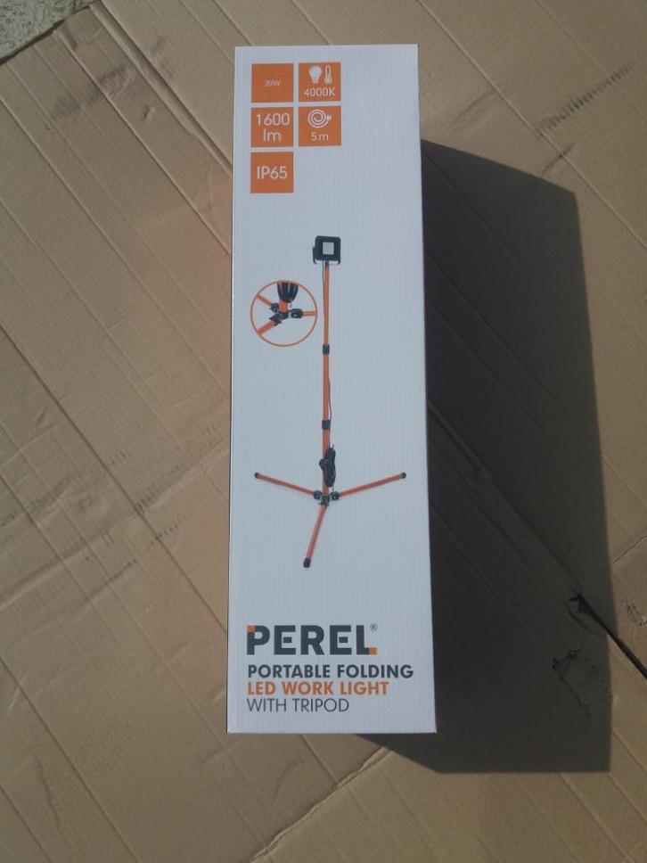 LED werklamp op statief, Doe-het-zelf en Bouw, Bouwverlichting, Nieuw, Lamp, Minder dan 50 watt, Met statief, Ophalen